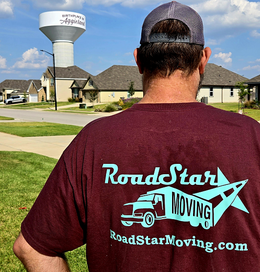 back of company shirt